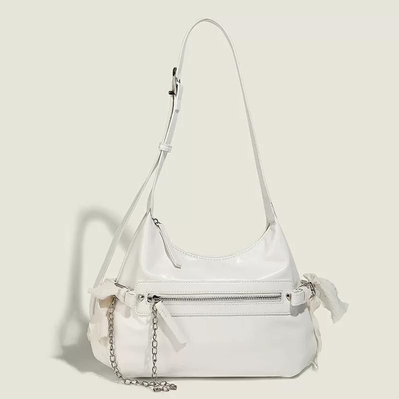 Brand shoulder bag with bow, universal one-shoulder bag