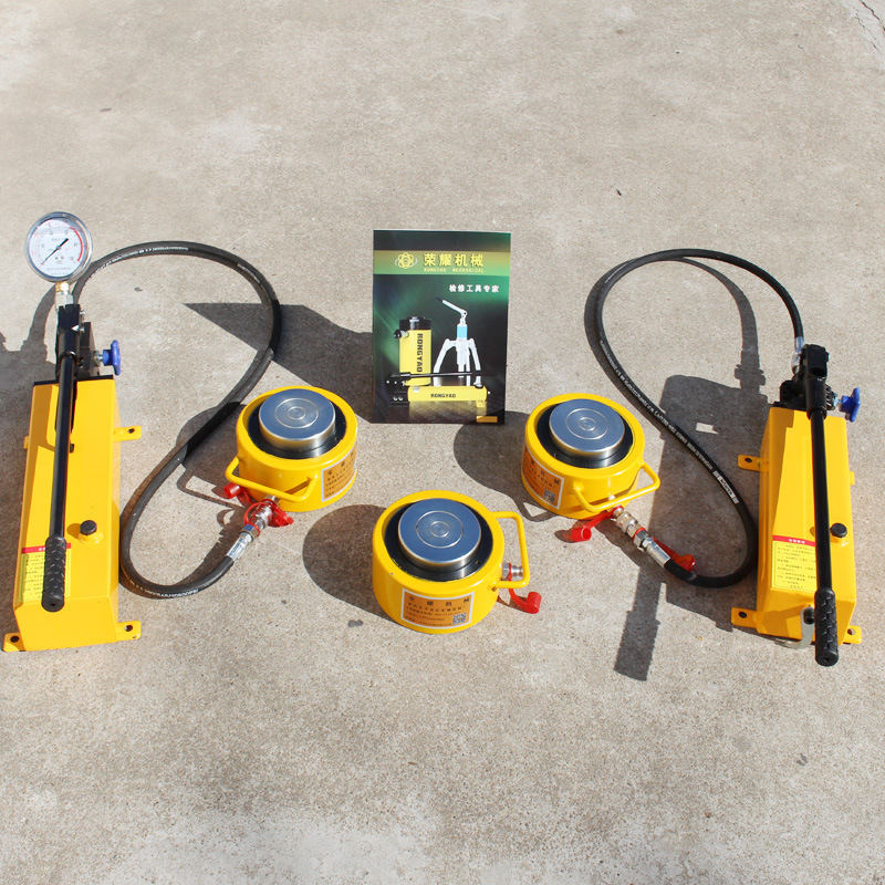荣耀机械超薄型电动液压千斤顶分离式单作用小型微型桥梁狭小顶升