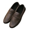 Trend loafers for leisure for leather shoes, summer breathable footwear, 2024 years, soft sole