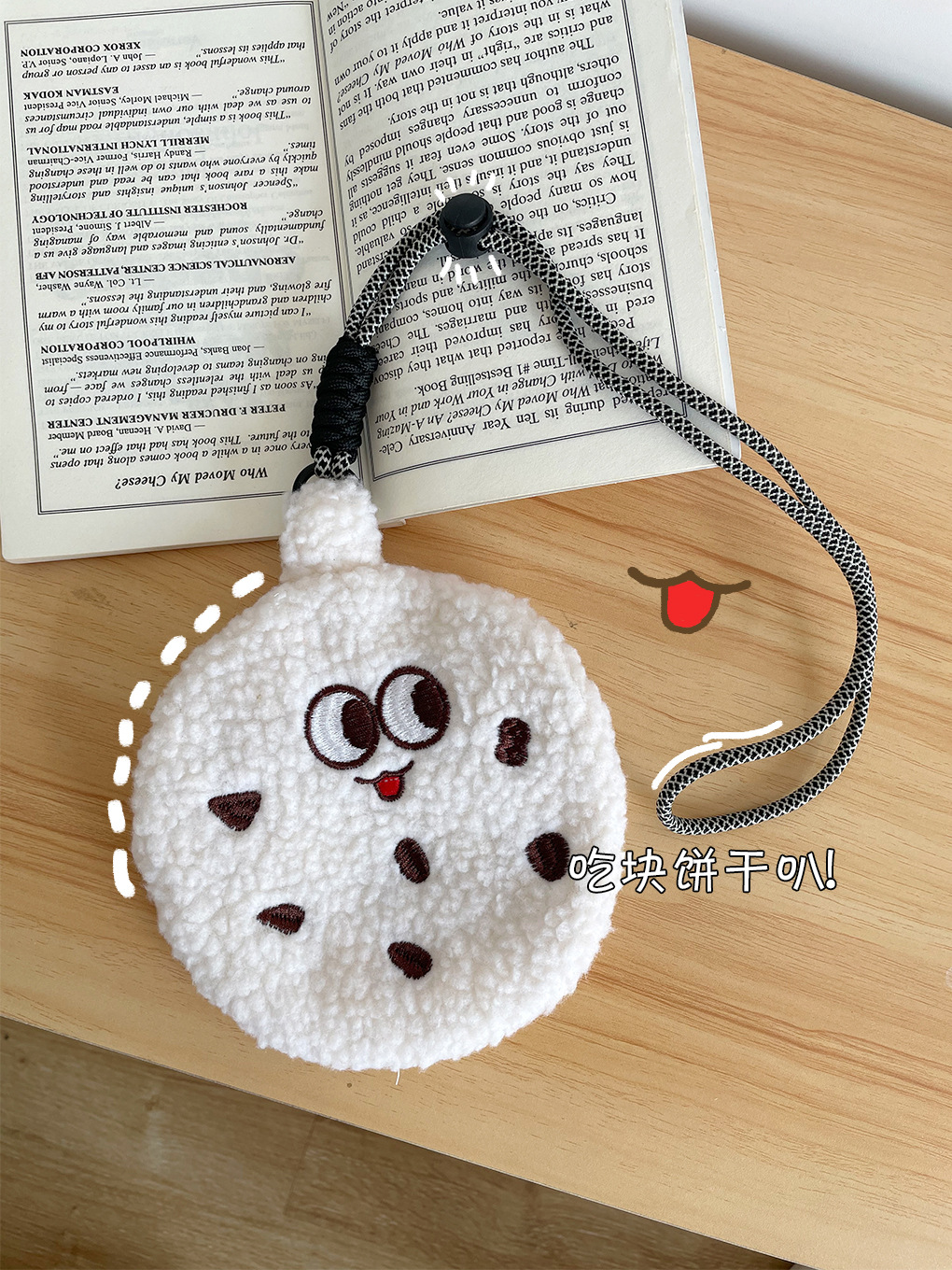 Bolsas de galletas, lindas bolsas de cuello de peluche, expresiones extrañas, bolsas de auriculares, bolsas de cambio, bolsas de almacenamiento de cosméticos