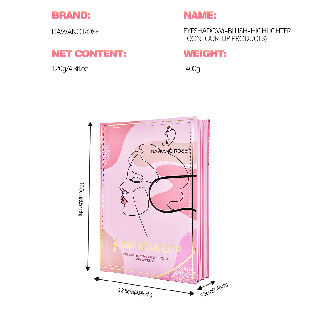 Exclusive Five Layer Eyeshadow Palette Multi Purpose Gold Foil Makeup Book For Beauty And Cosmetics Stage Specific_voghion.com