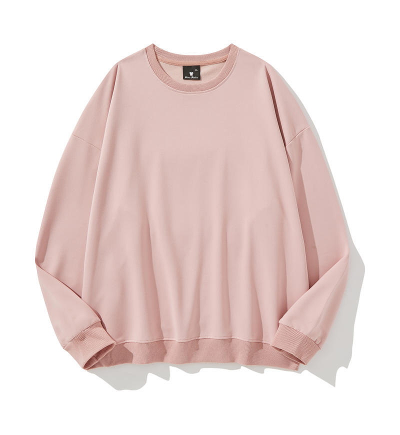 Comercio exterior transfronterizo del Amazonas TEMU color sólido cuello redondo 260g suéter hombres y mujeres fuera del hombro camisa de manga larga de primavera y otoño