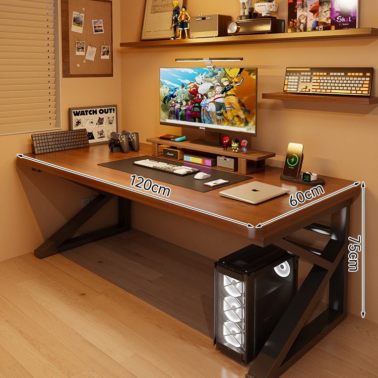 Mesa de computadora de madera sólida mesa de escritorio simple mesa de escritorio dormitorio de estudiantes mesa de deportes electrónicos mesa de trabajo de brazo robótico mesa