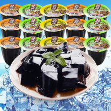 广西梧州双钱龟苓膏龟苓爽原味红豆冰菊即食甜零食果冻10斤整箱