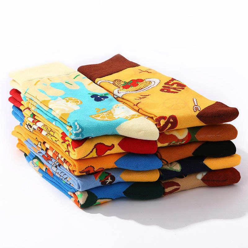 New Fashion Crazy Snacks Pizza Sushi Coffee Chicken Legs Noodles Socks Men and Women Novelty Fun Crew Socks New Fashion Crazy Snacks Pizza Sushi Coffee Chicken Legs Noodles Socks Men and Women Novelty Fun Crew Socks