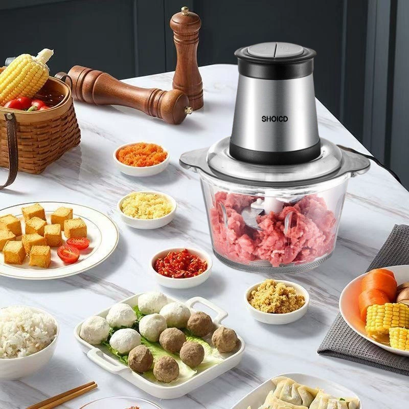 Электрическая стеклянная мясорубка для домашних хозяйств многофункциональная лапша приготовление чеснок рубленный фарш рубленый фарш рубленый чеснок