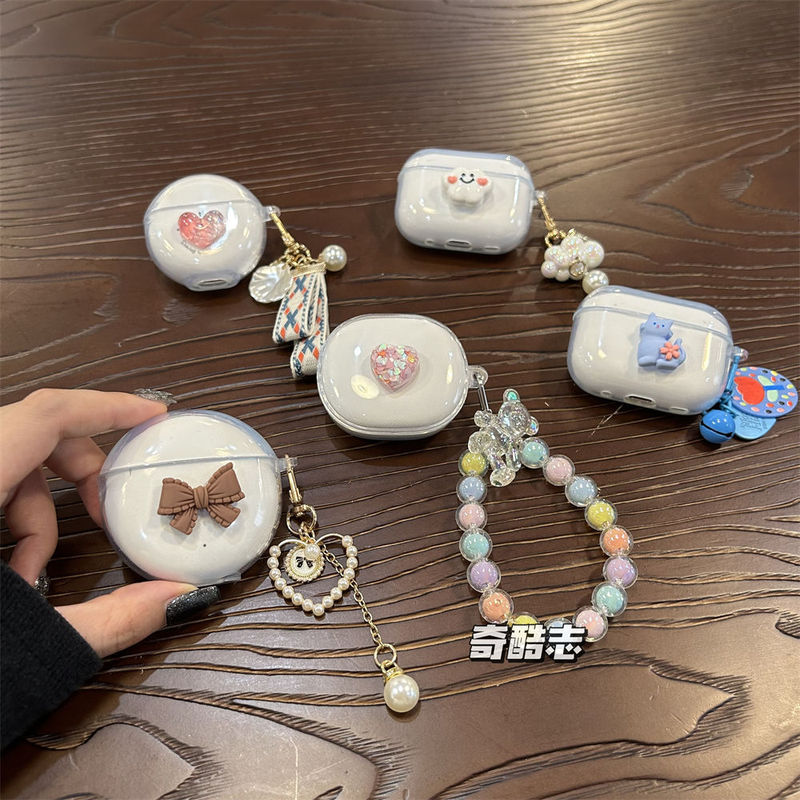 Cloud Pearl Pendant Suitable for Realme Buds T310 Transparent T110 Earphone Case Air6 Anti-Fall Protective Case