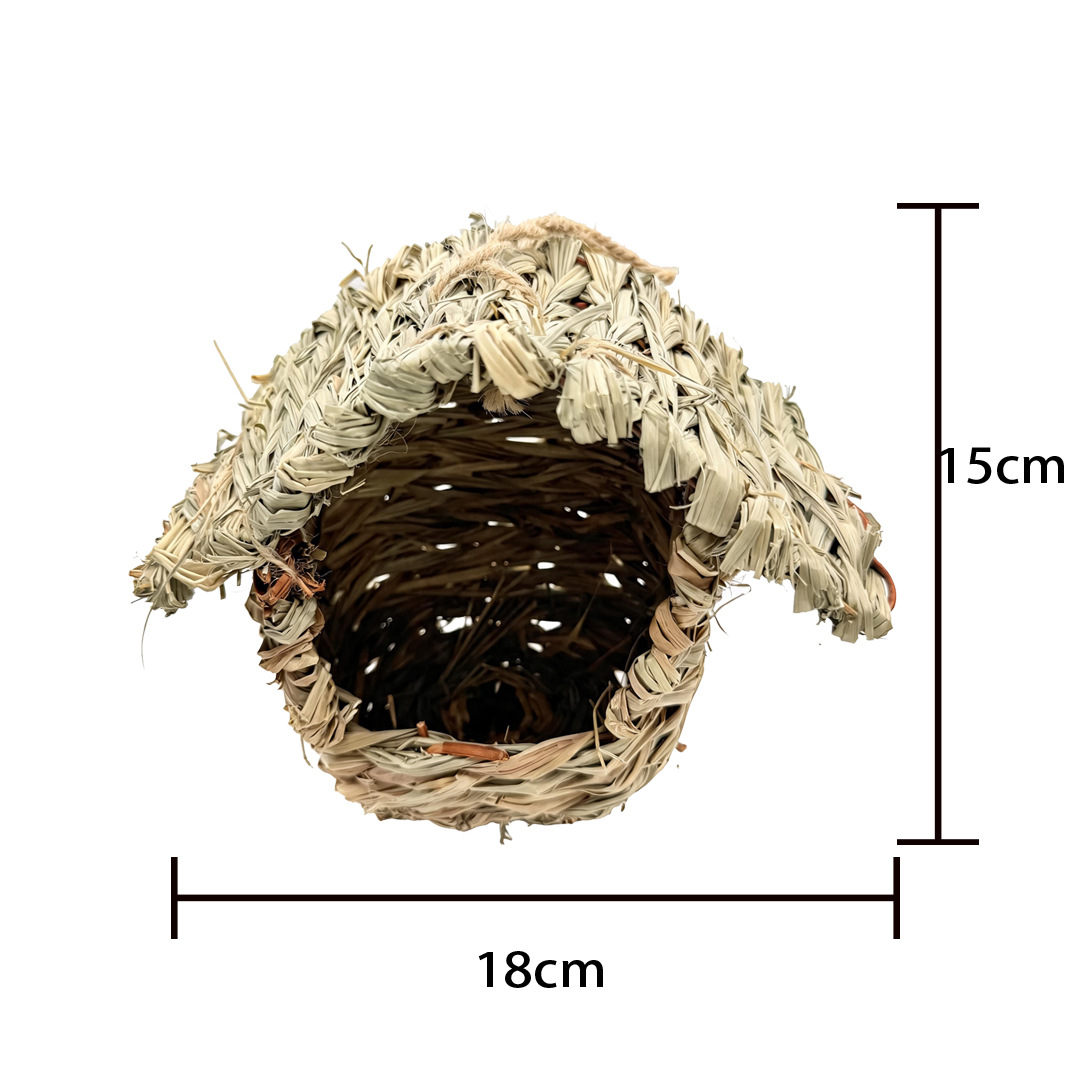 Nido Tejido para Pájaros de Hierba Natural, Hecho a Mano, para Jardín image 16
