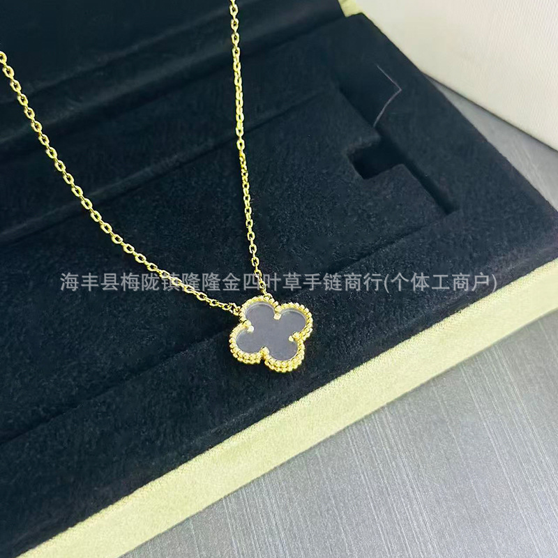 高版本四叶草项链CNC单花钻项链抖音直播热卖厂家不掉色爆款项链|undefined