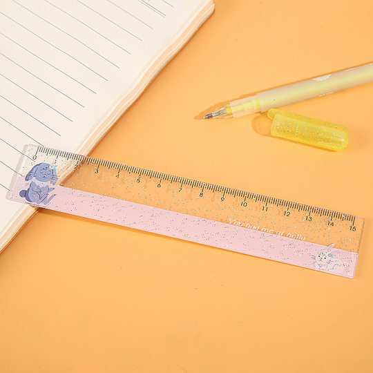 Acrylic ruler wholesale cartoon ruler inspirational advertising Primary School students ruler printing gift advertising ruler formulation