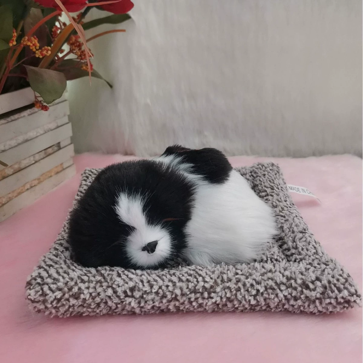 Имитация собаки может лаять, милая модель спящей собаки, имитация животного, украшение интерьера автомобиля, имитация собаки с активированным углем, украшения для собаки