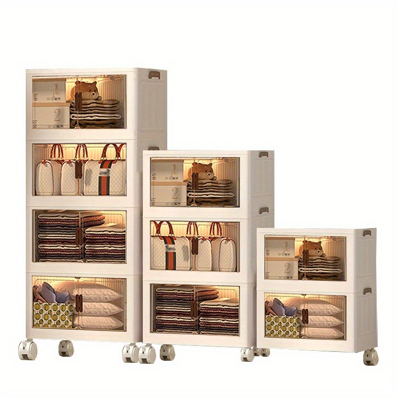 2026新款跨境代发45厘米/17.75层可折叠带盖收纳箱可堆叠|ms