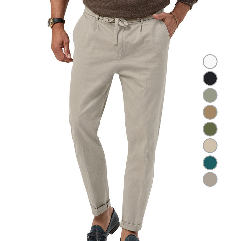 跨境欧美2024新款春夏欧美男式休闲裤百搭休闲时尚商务男式长裤详情12