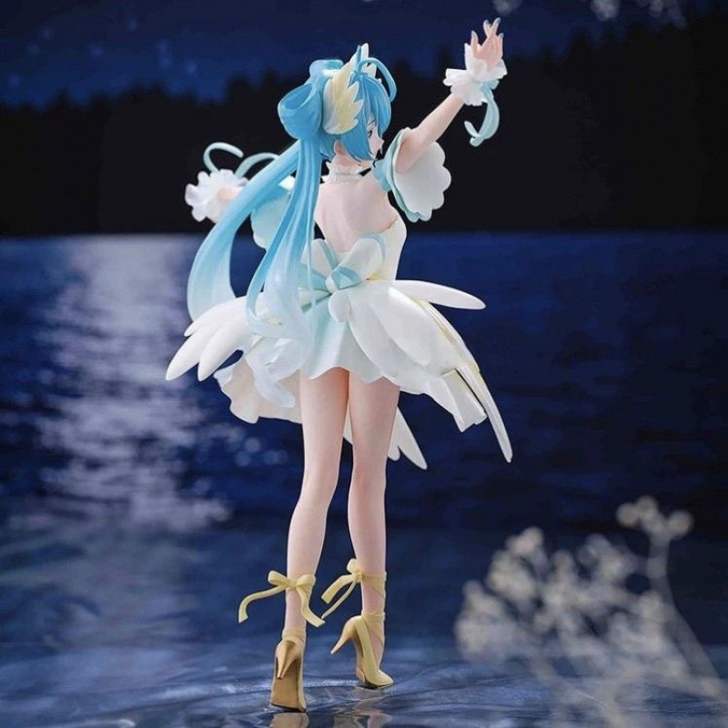 MIKU perimetral EVO clásico canto y baile lago cisne belleza estatua de mesa adornos de automóviles juguetes regalos de chicas
