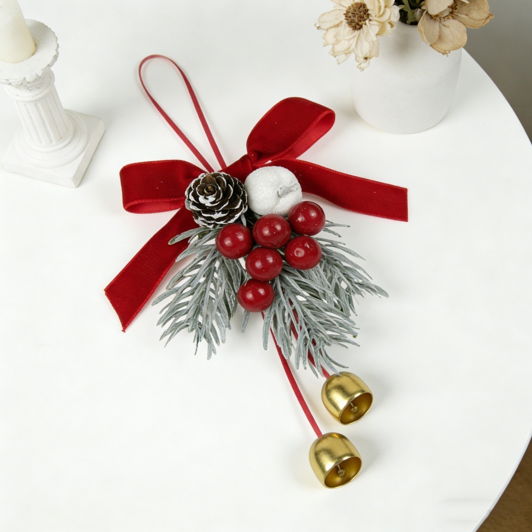 Cross-border Christmas ornaments, gifts, car hangings, Christmas door decorations, small bells, bows, Christmas tree scene arrangements