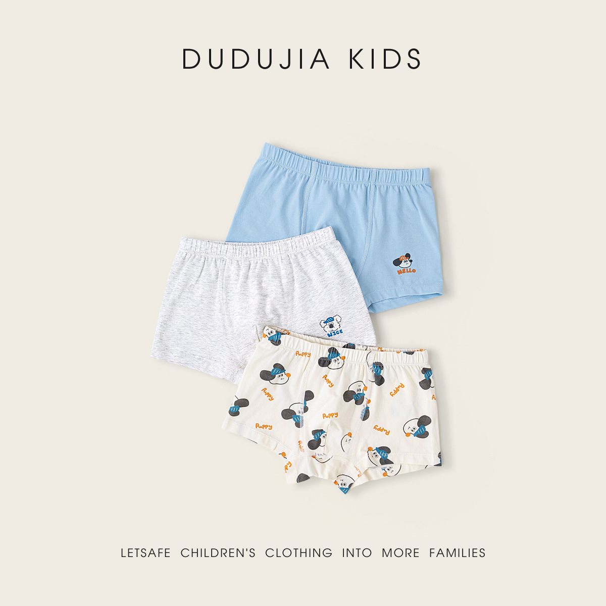 Dudu Home Children's Underwear Spring and Autumn Boys' Boxer Shorts Baby Flat-Angle Briefs Children's Spring Style Little Boys' Class a