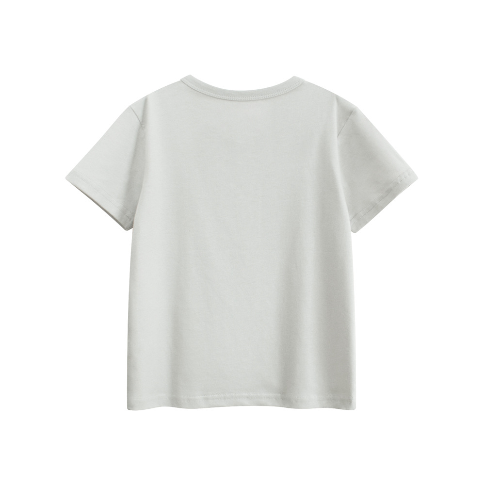 27kids ropa para niños coreanos verano nuevos productos al por mayor 2025 dibujos animados camiseta de manga corta ropa de bebé para hombres