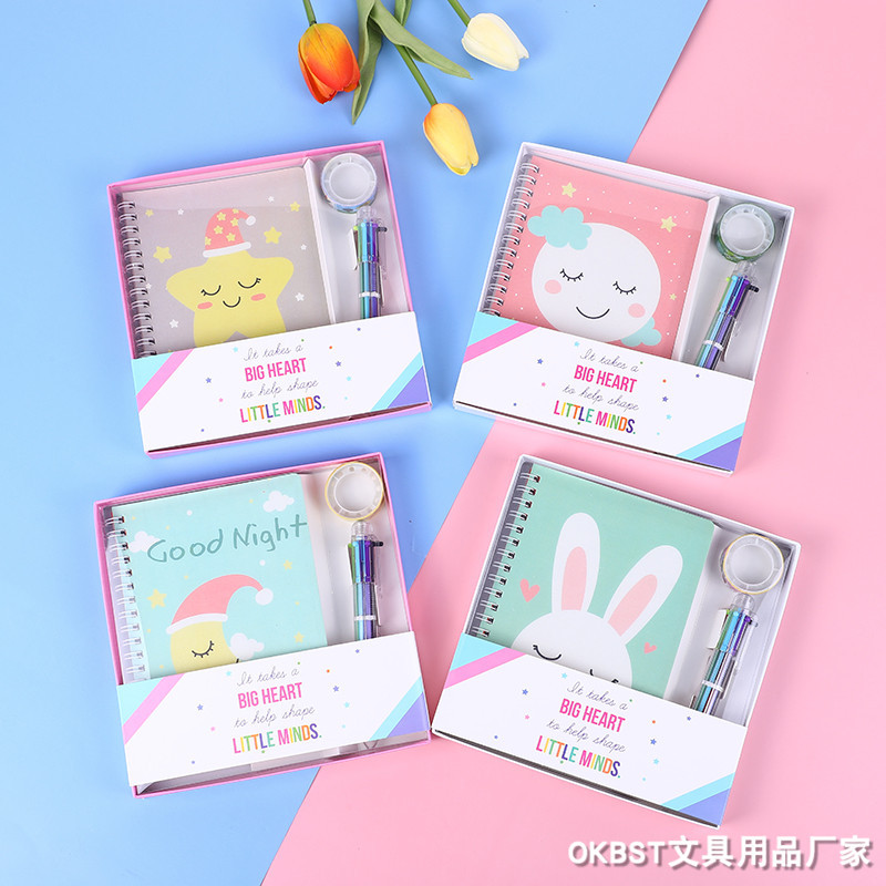 Dibujos animados lindo astronauta color página cuaderno estudiante de la escuela primaria libro traje caja regalo niños Premio Papelería Regalo