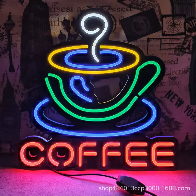 Coffee 咖啡12V霓虹灯带广告标识招牌