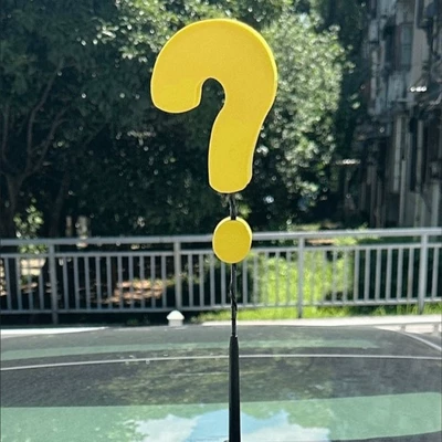 Manufacturer's Creative Symbols, Funny Car Decorations, Internet Celebrities, Eye-Catching, Cute and Cute Question Marks and Exclamation Marks, Roof Antenna Decorations
