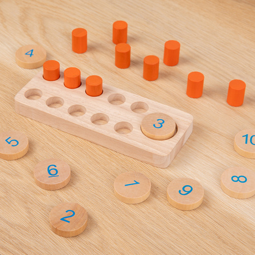 Wooden Ten-Grid Number Sense Educational Toy Addition and Subtraction Calculator Counter for Children's Mathematics Magic Educational Montessori Toy