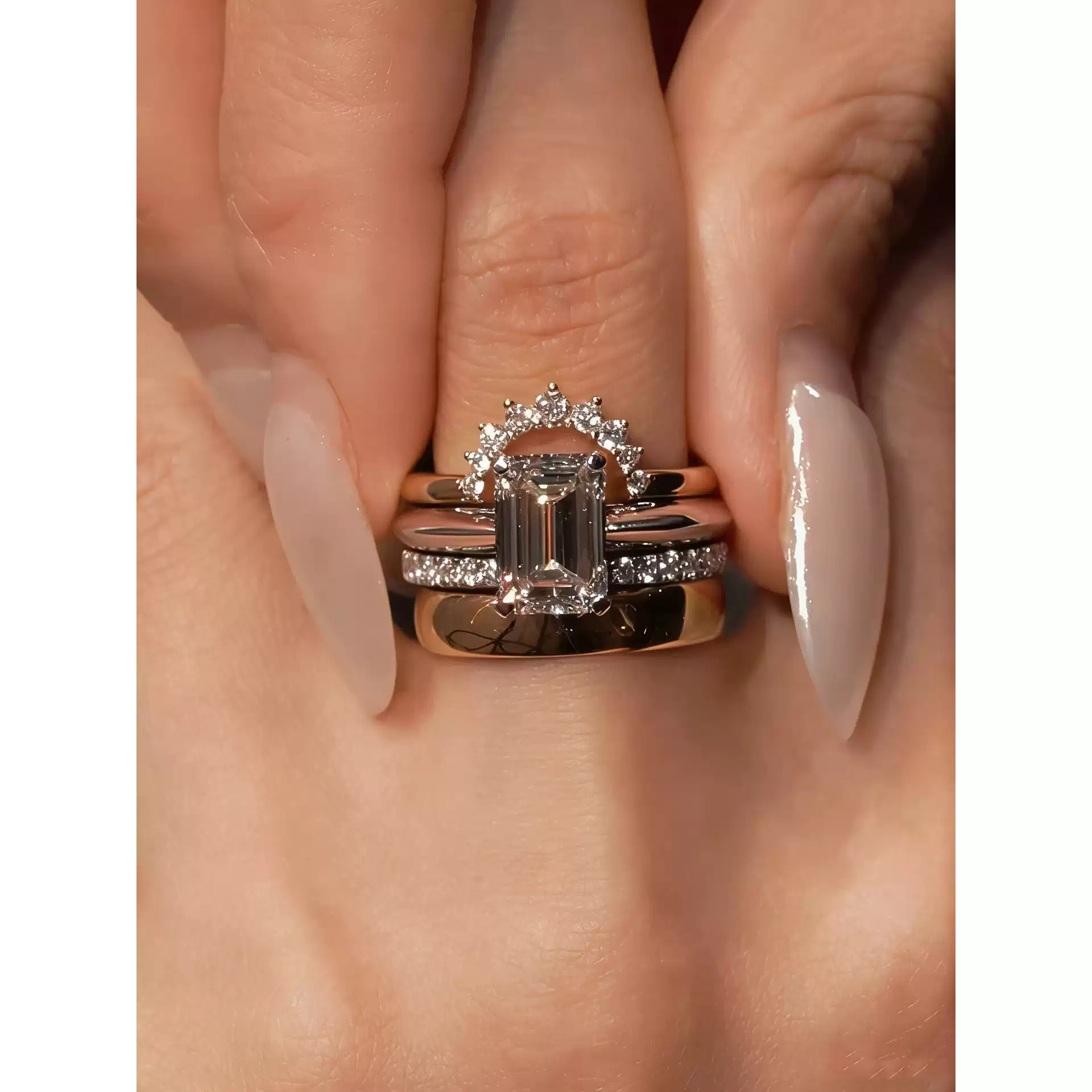 Geometric Stackable Designer Rings For Women High End Jewellery_voghion.com