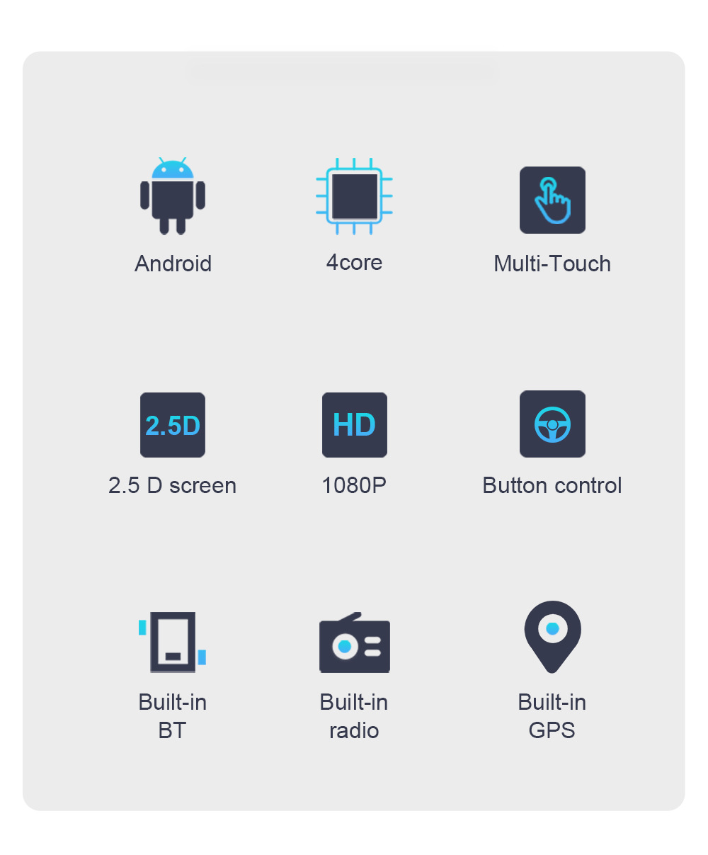 10inch Car Navigation Supports Carplay Built-In Wifi Supports Ahd Input Android Universal Car Display