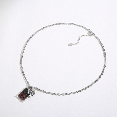 dp墨粉渐变项链女项链复古风秋冬时尚高级感毛衣链项饰2021年新款|ms