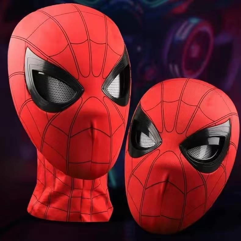 Spider-Man Headgear with Movable Eyes, Hat, Mask, Children's Wearable Toy, Electric Helmet with Sensor