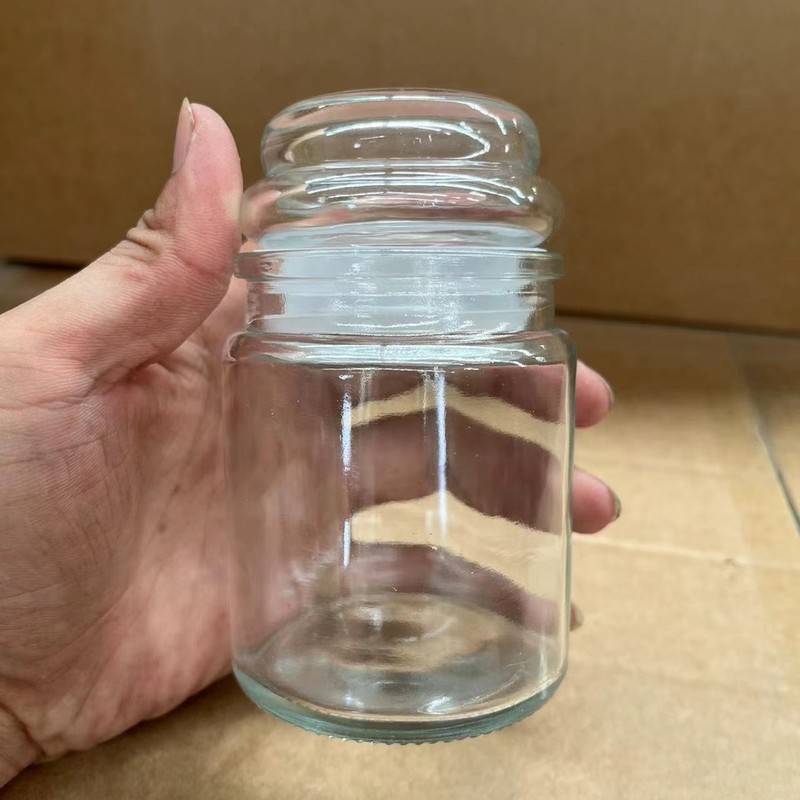 DIY装蜡容器木塞玻璃香薰蜡烛杯家居摆件复古茶色耐高温带盖烛台|undefined