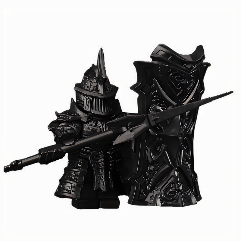 Black High Tower Knight Frost Silver Barrier Battle Guard Soul Third Party Minifigure Building Block Toy Boy Compatible with Lego Foreign Trade Black High Tower Knight Frost Silver Barrier Battle Guard Soul Third Party Minifigure Building Block Toy Boy Compatible with Lego Foreign Trade