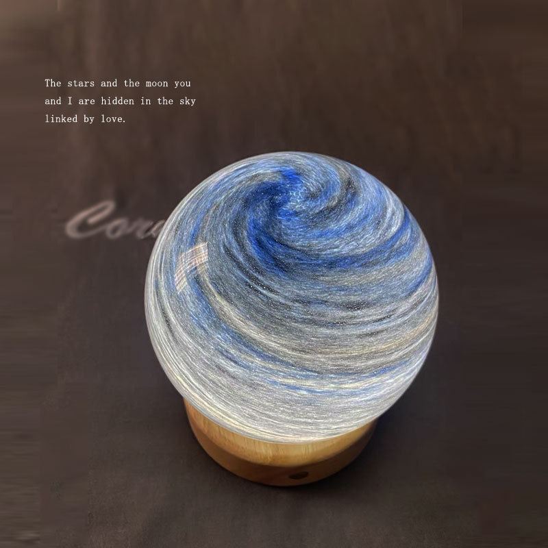 跨境星球燈夕陽檯燈氛圍彩虹燈流浪星球小夜燈臥室床頭燈生日禮物