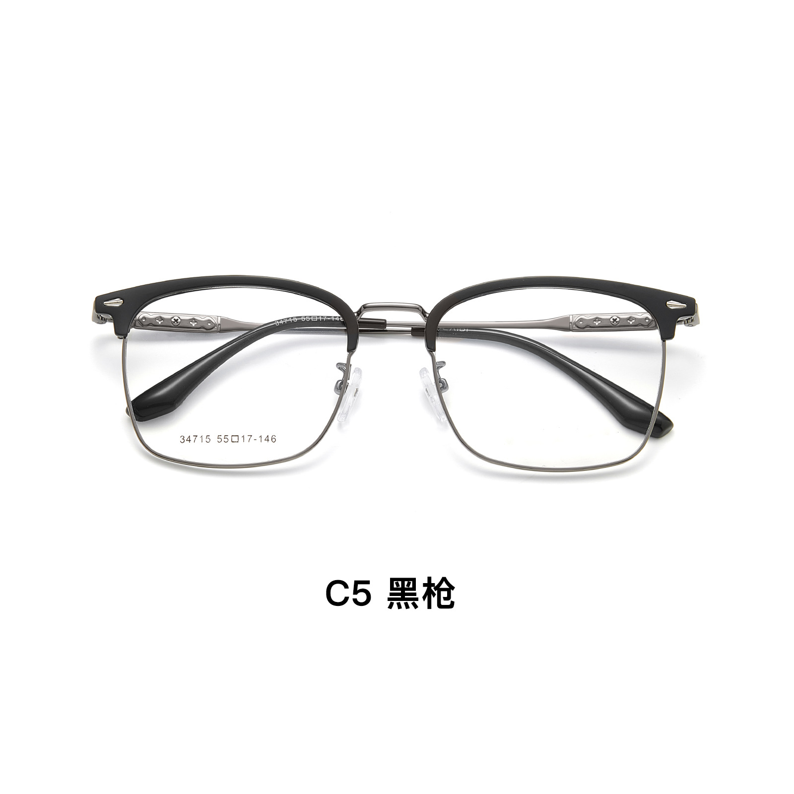 Hielo de alta calidad té red rojo tallado estereoscópico hombre y mujer ceja marco de gafas antideslizante no sujetar la cara con espejos