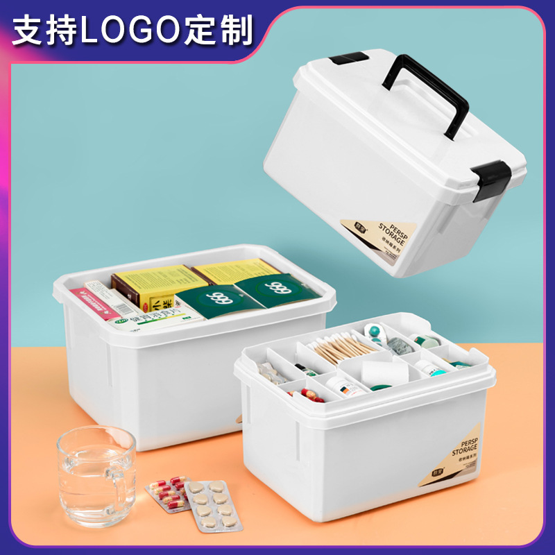 Medicine box household large-capacity portable medical emergency medicine storage box multi-layer portable health care Box Wholesale Medicine box household large-capacity portable medical emergency medicine storage box multi-layer portable health care Box Wholesale