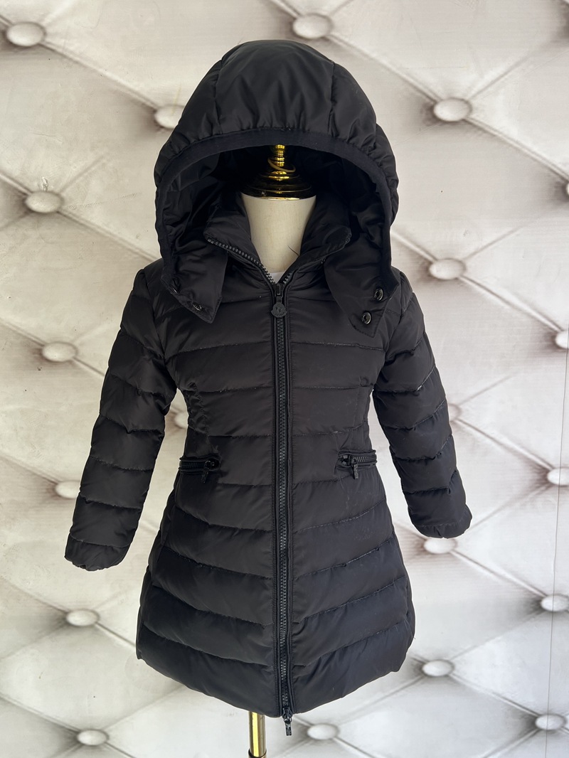 Bērnu apģērbs bērnu dūnu jakas meitenēm, sabiezētas, vidēja un liela izmēra bērnu stilīgas dūnu jakas, vidēja un gara balta pīles dūnas_voghion.com