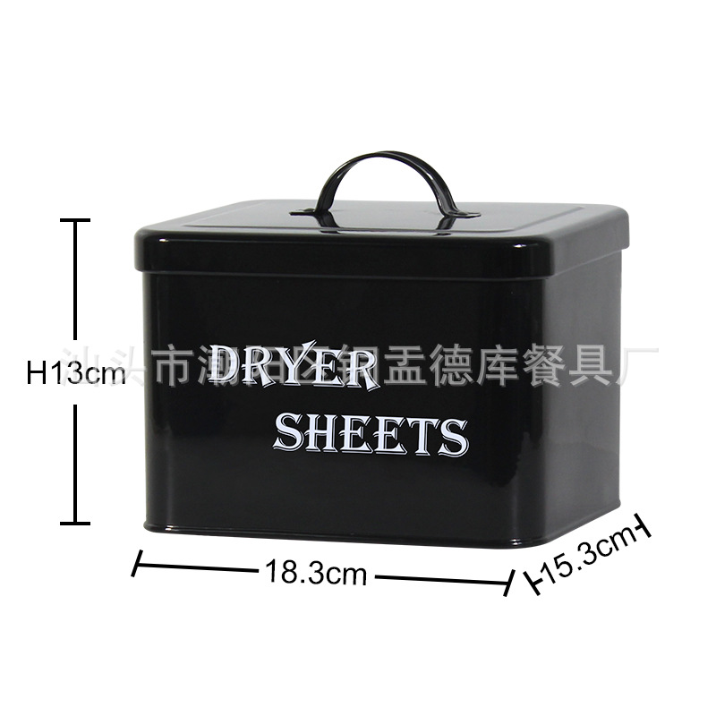 Lugar de fábrica Amazon caja cuadrada de hierro sellada caja de almacenamiento lavandería simple de alta calidad cuentas de condensado de lavandería de gran capacidad