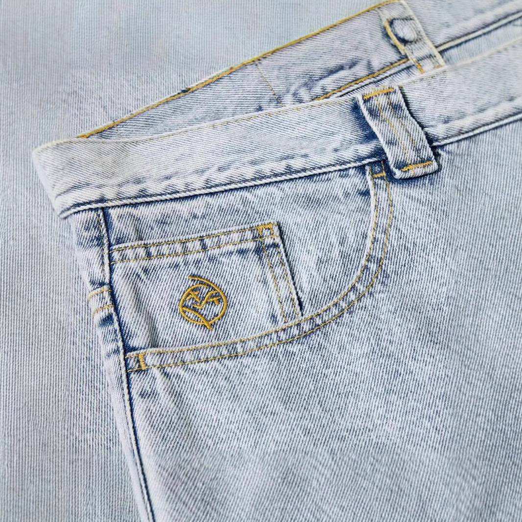 BIGBOY Polar Skateboarding Big Boy jeans Harajuku Hip Hop patrón de dibujos animados bordado jeans sueltos