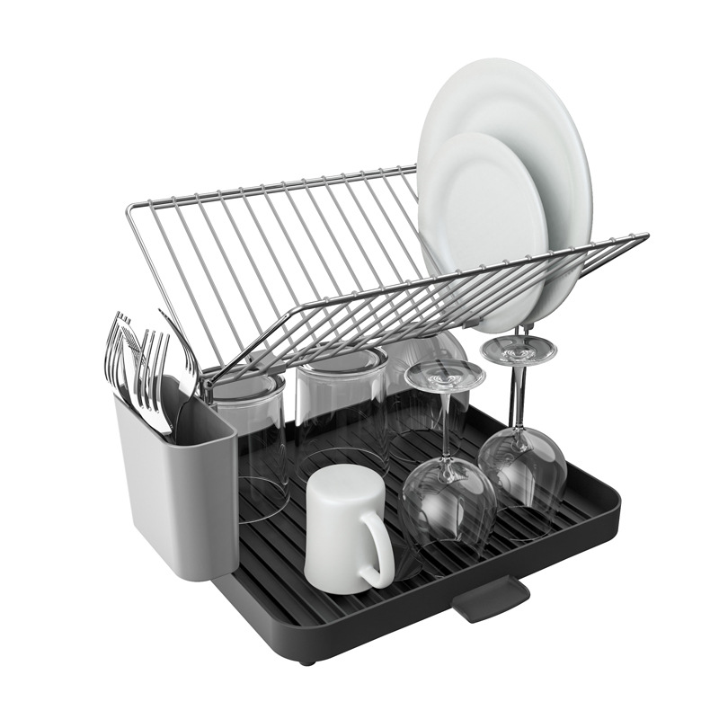 304 acero inoxidable drenaje rack platos de cocina lavabo borde platos cubiertos rack de almacenamiento sin montaje estante de escritorio