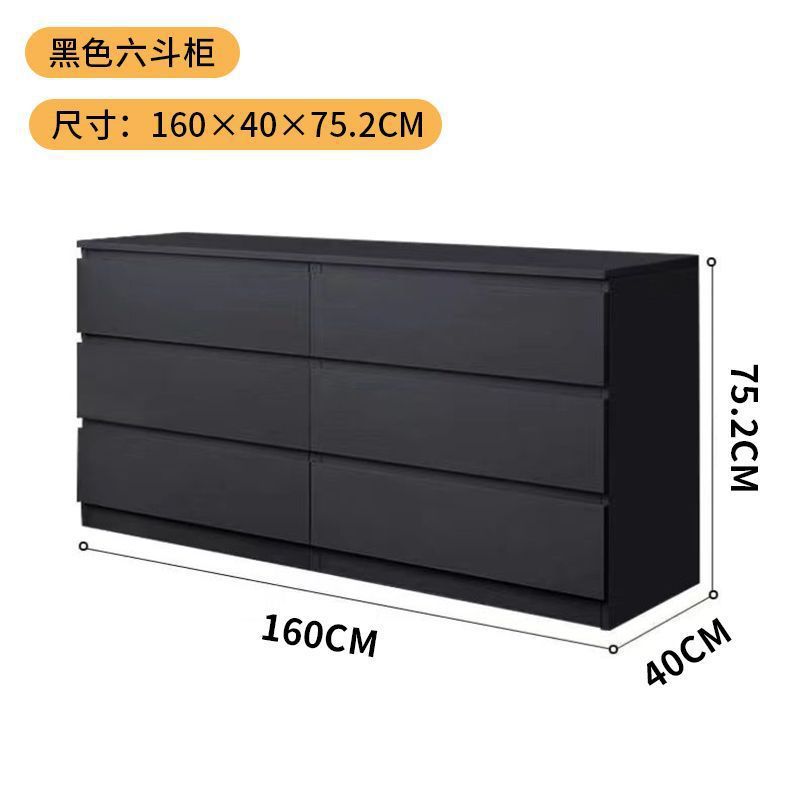 블랙 160CM 6단 서랍장 [내하중]