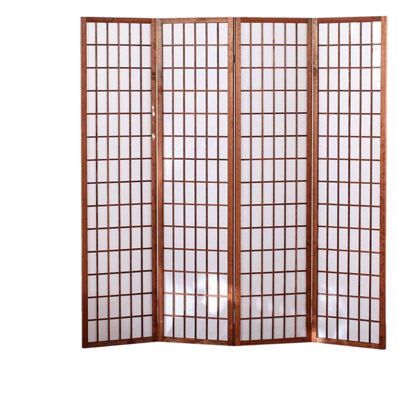 Japanese-Style Folding Screen Partition for Living Room, Modern Foldable Movable Office, Entrance Hall, Solid Wood Lattice, Photo Props, Small Apartment
