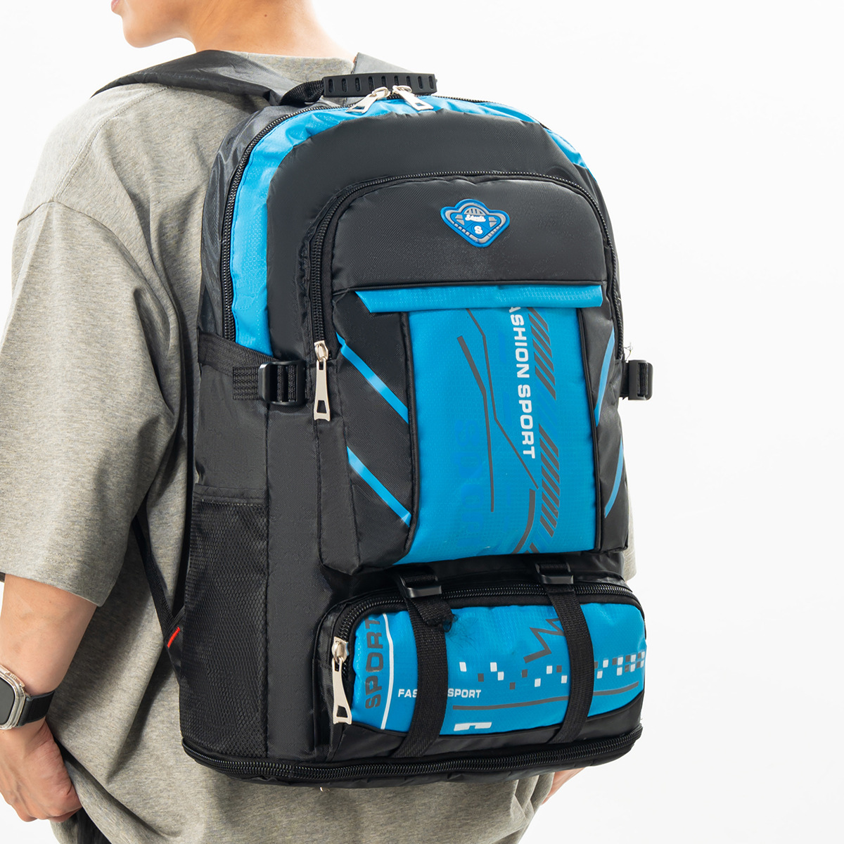 Cross-Border New Cross-Border Luggage Bag Outdoor Hiking Mountaineering Bag Large Capacity Expandable Large Backpack Outer Backpack