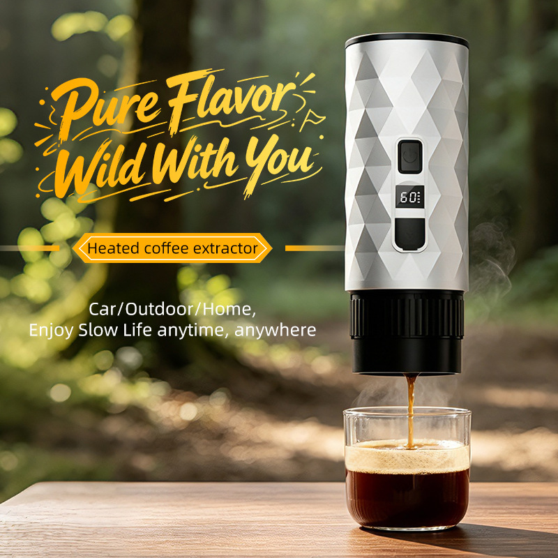 Cross-border portable capsule coffee machine, fully automatic Italian pump pressure small household wireless heating espresso machine Cross-border portable capsule coffee machine, fully automatic Italian pump pressure small household wireless heating espresso machine