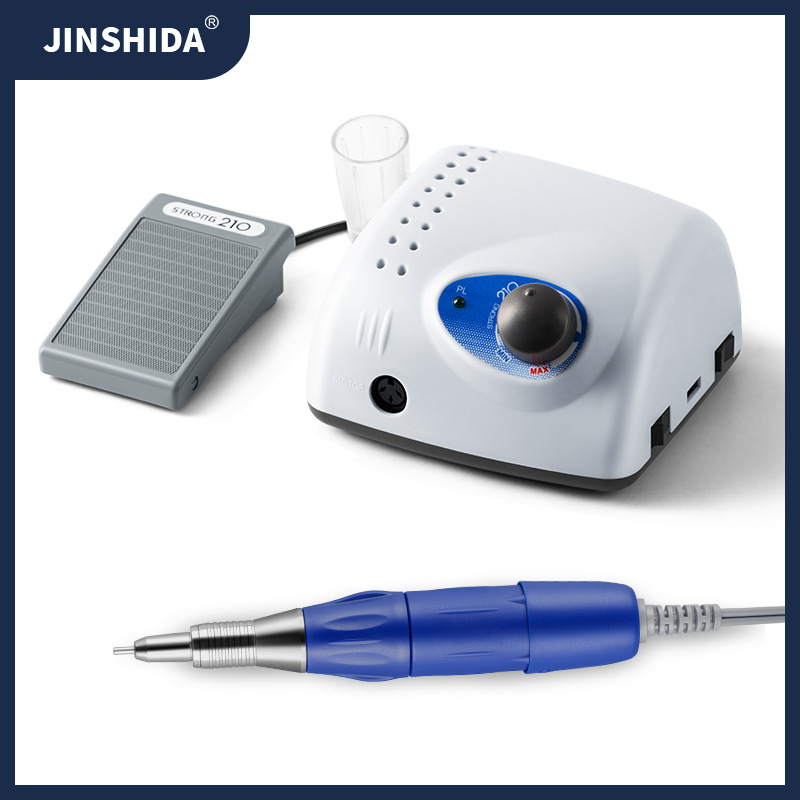 STRONG210+105 Grinding Machine 40,000 RPM Handle Nail Art Remover, Manicure & Pedicure File, Nail Polish Machine, Jade Carving