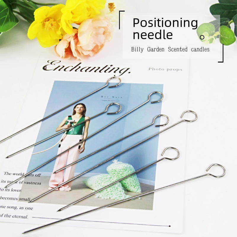 Positioning needle aromatherapy candle DIY drilling needle pointed tip piercing wax wick hole mold piercing stringing tool hand drill iron cone