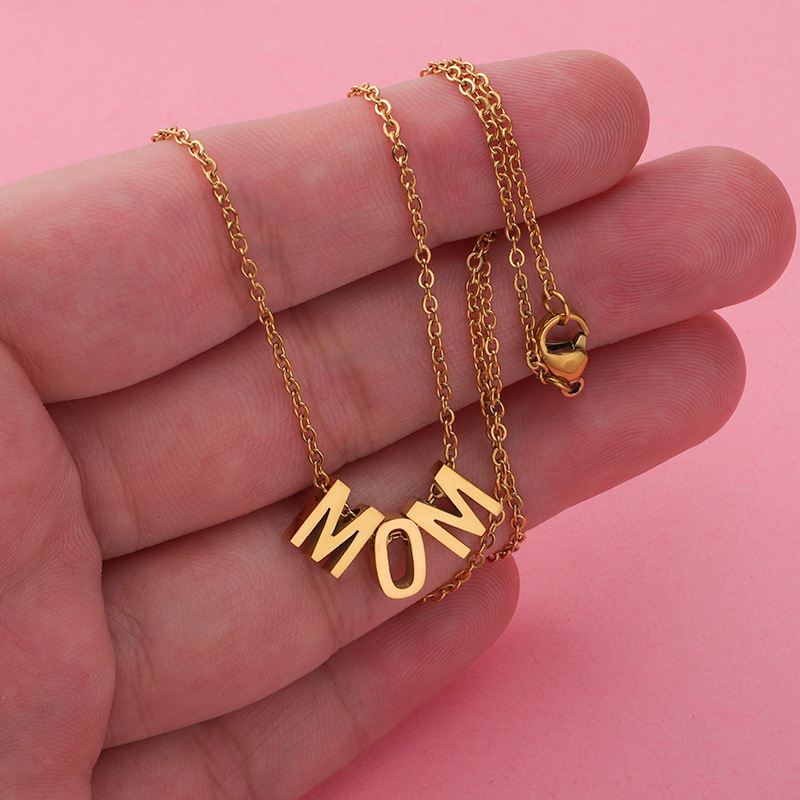 Fashion Letter Stainless Steel Plating Pendant Necklace 1 Piece