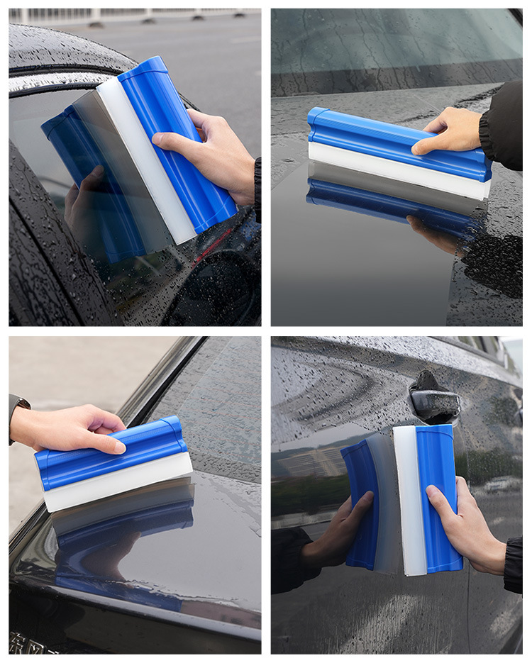 Double-Row Silicone Wiper Blade Car Windshield Paint Surface Water Scraper Cleaning Tool