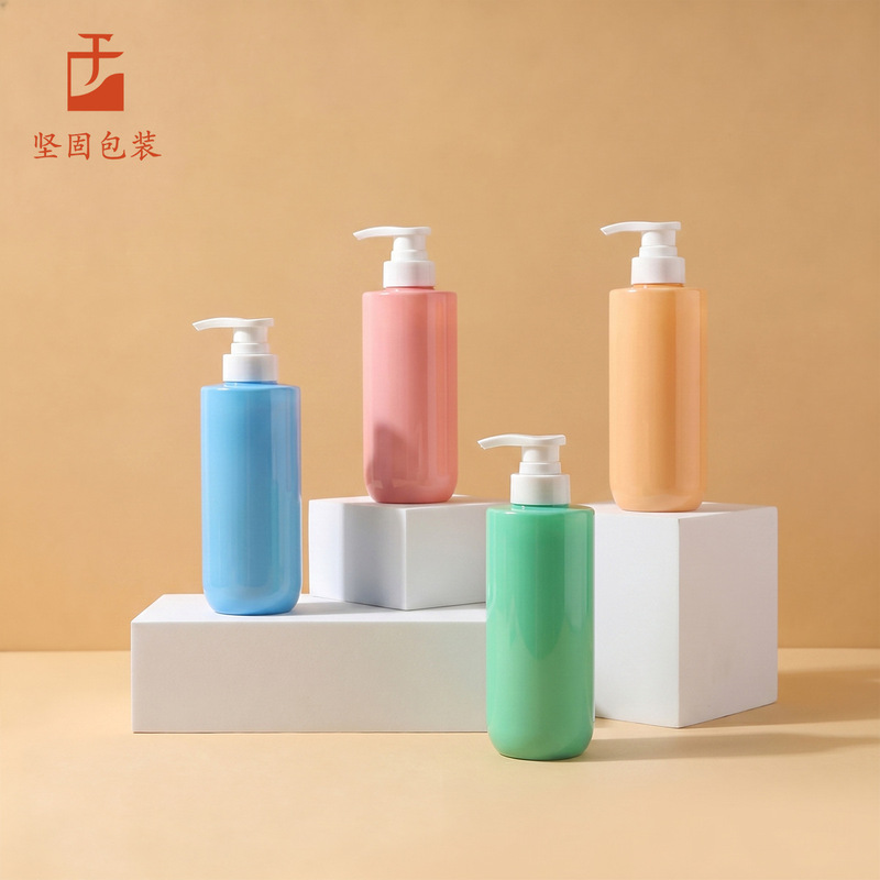 High-Looking 500ml Shampoo Bottle Pet Plastic Press Pump Head Bottle Hotel Bathroom Hand Sanitizer Shower Gel Bottle