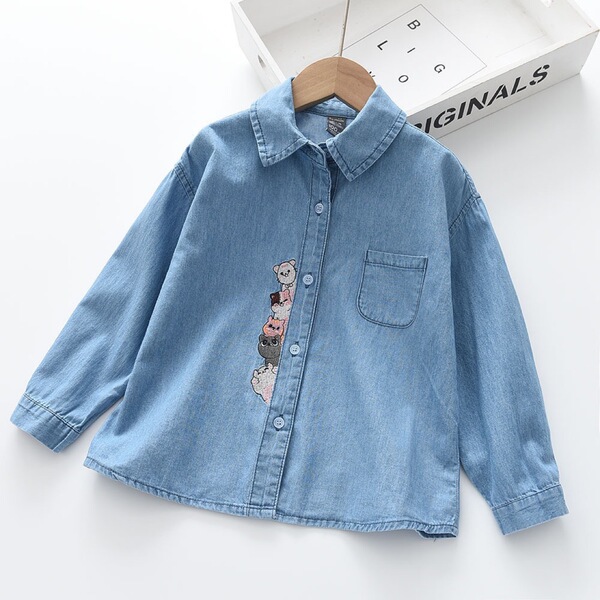 Children's demi-season long-sleeve girl's