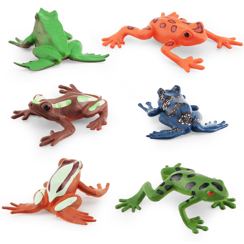 Amazonas simulación estanque árbol hoja de loto modelo de rana microscópica escena Rana estanque de peces accesorios traje Decoración Juguetes