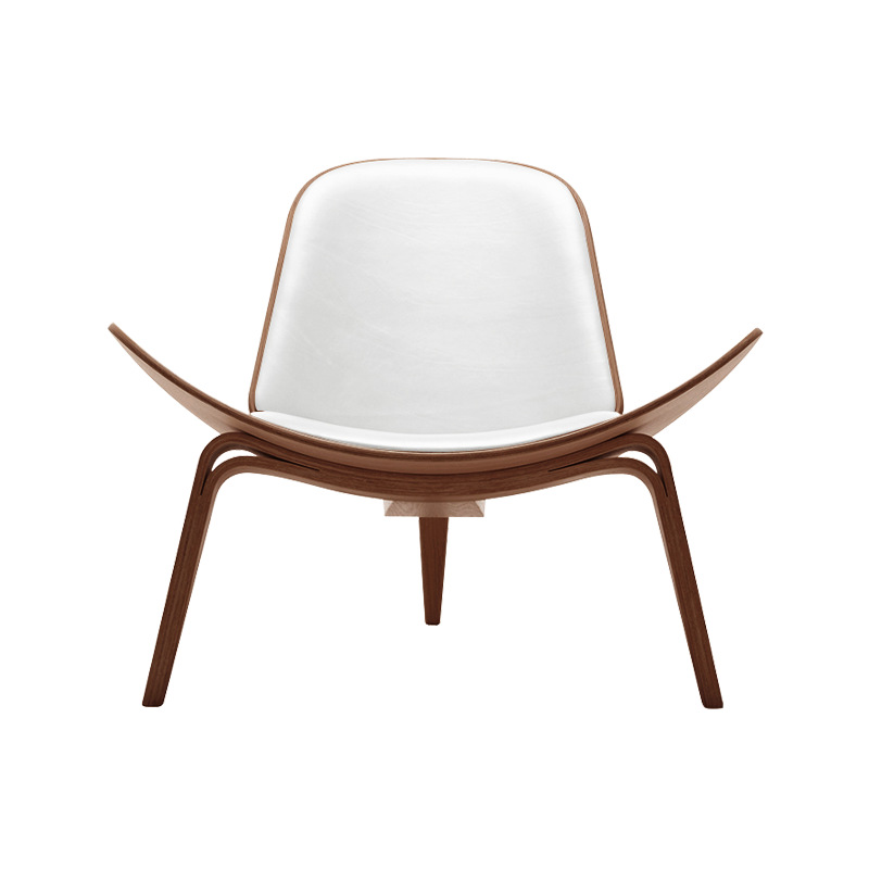 Silla nórdica moderna con respaldo para sala de estar y balcón